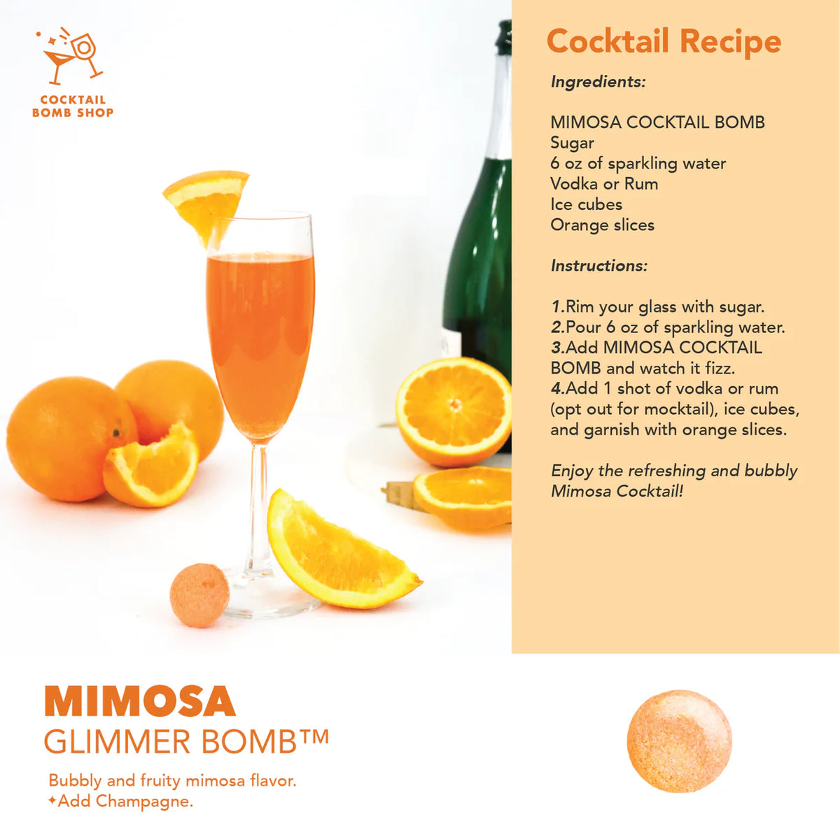 Cocktail bomb Mimosa