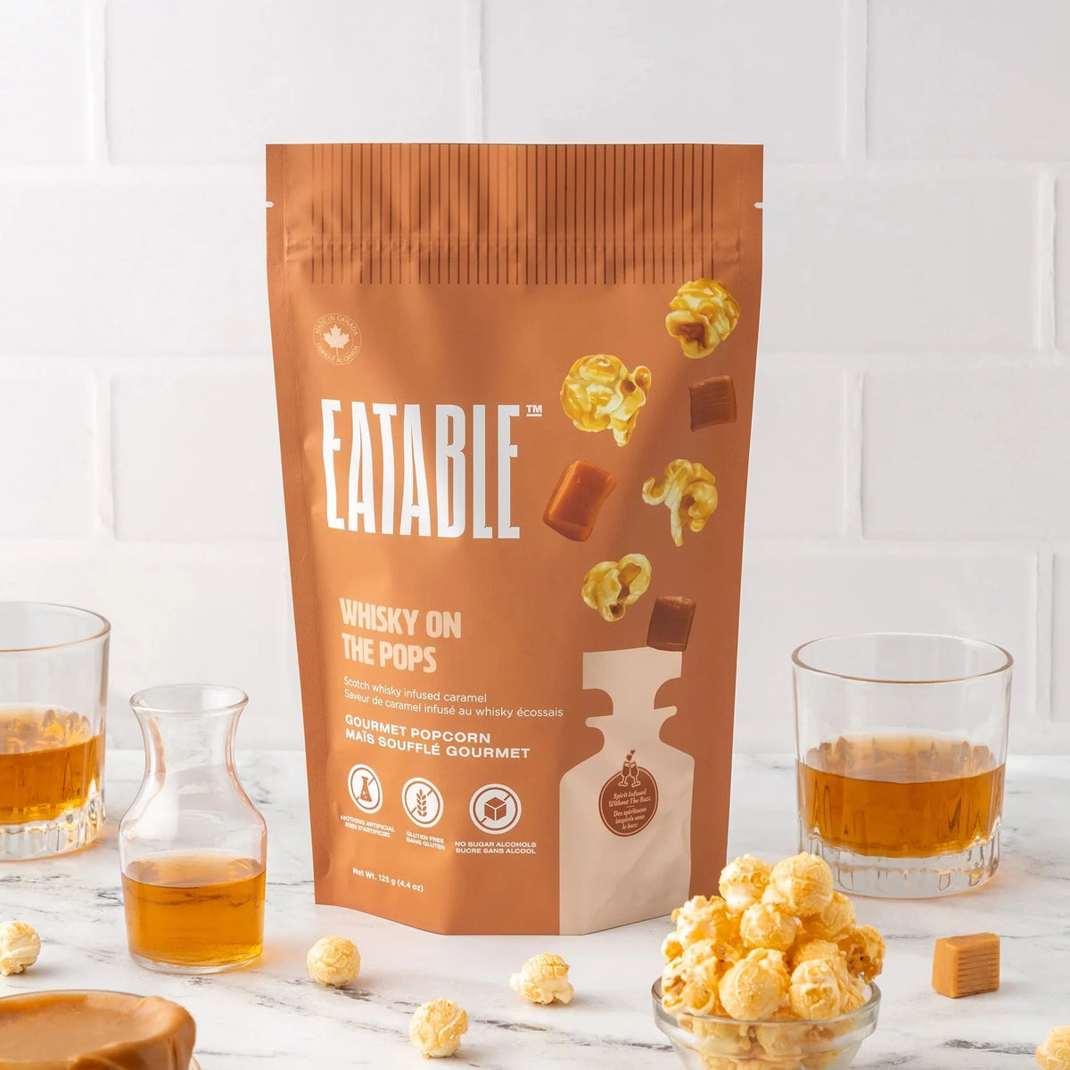 Eatable Popcorn Whisky on the pops Made Here