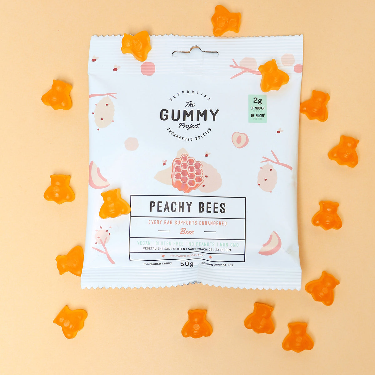 The Gummy Project Peachy Bees 50g Made Here