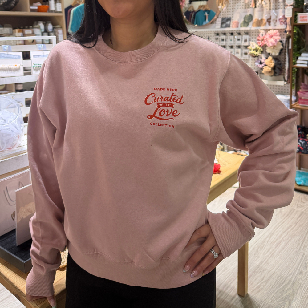 CWL Collection Ladies' Crewneck Sweatshirt - Dusty Rose