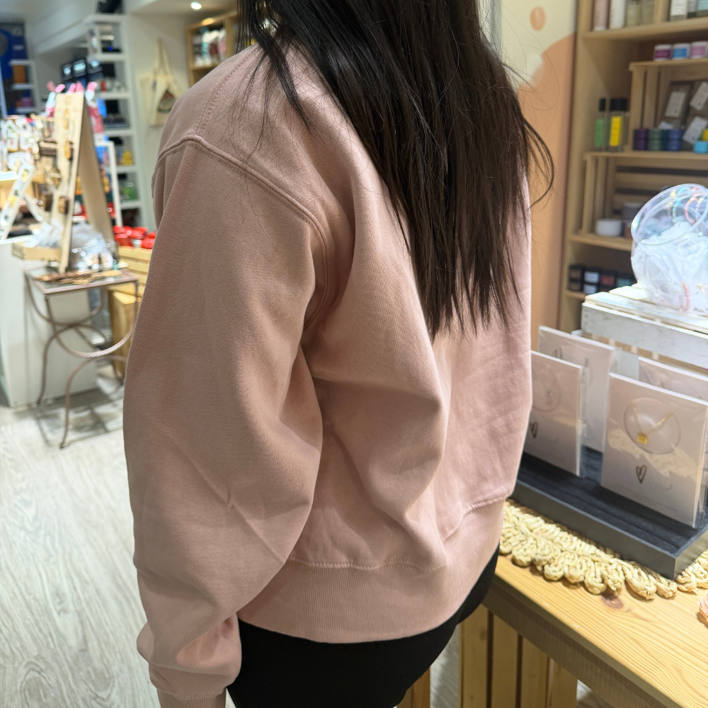 Sweat-shirt ras du cou pour femme collection CWL - Vieux rose-5