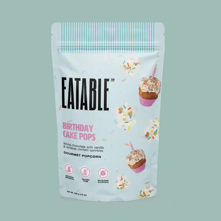 EATABLE -  Birthday Cake Pops - White Chocolate Rainbow Popcorn-4