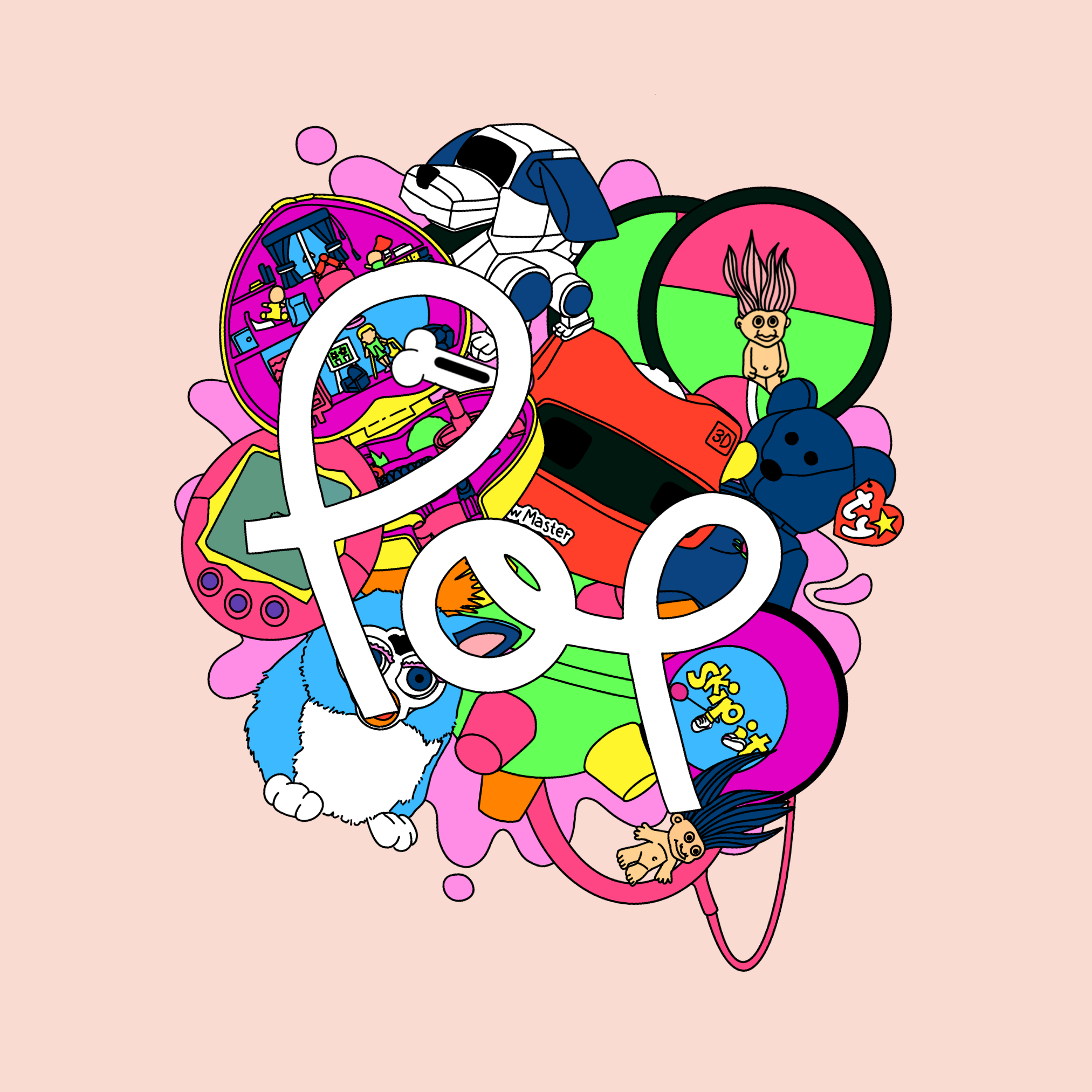 Pop CoLab - Retro Toys Tee - Unisex-3