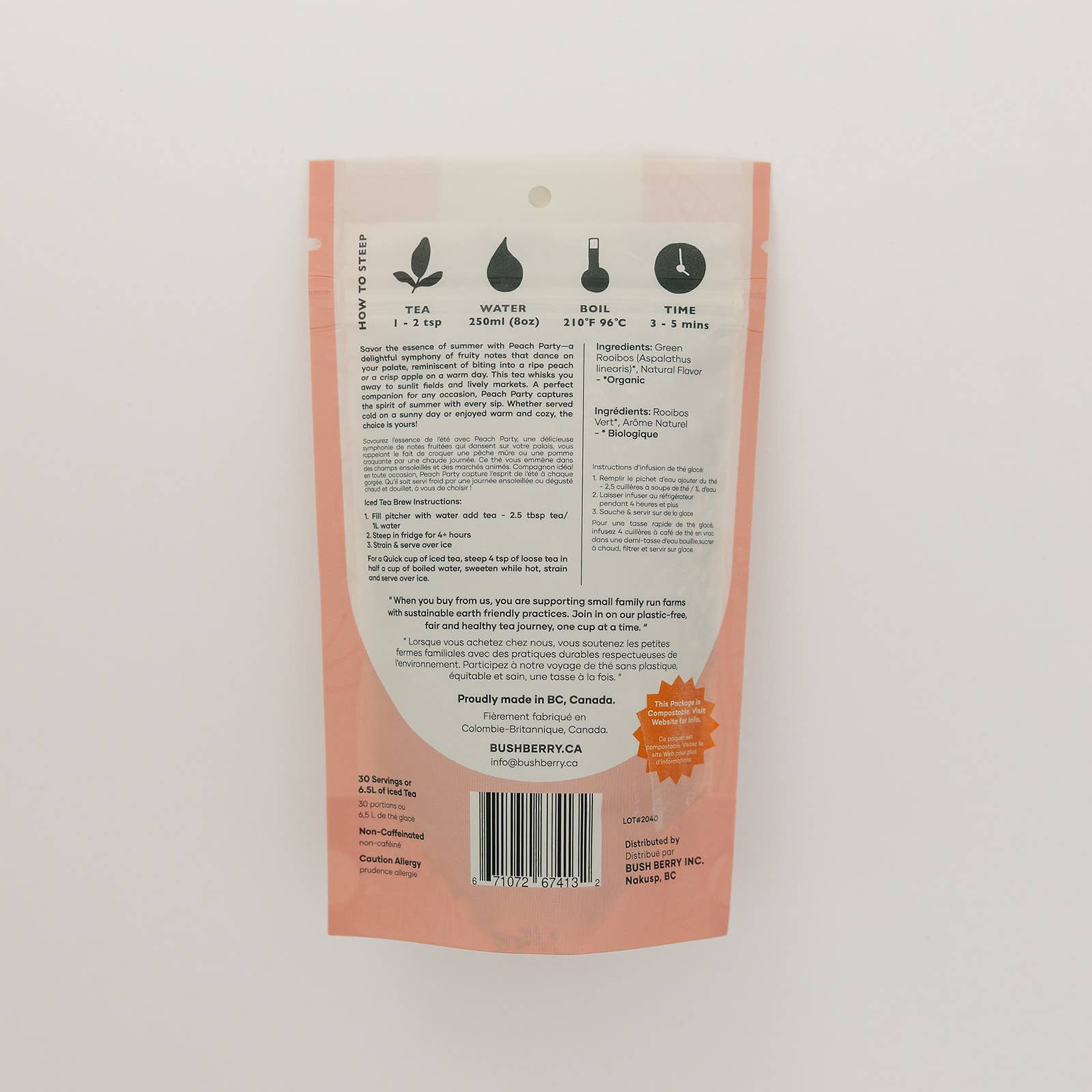 Bush Berry - Iced Tea |  Peach Party Loose Leaf Tea-6