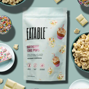 EATABLE -  Birthday Cake Pops - White Chocolate Rainbow Popcorn