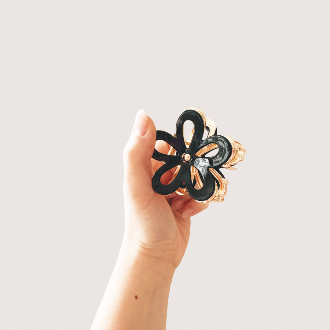 Kitten Claw Clips - Flower Gold Claw Clip