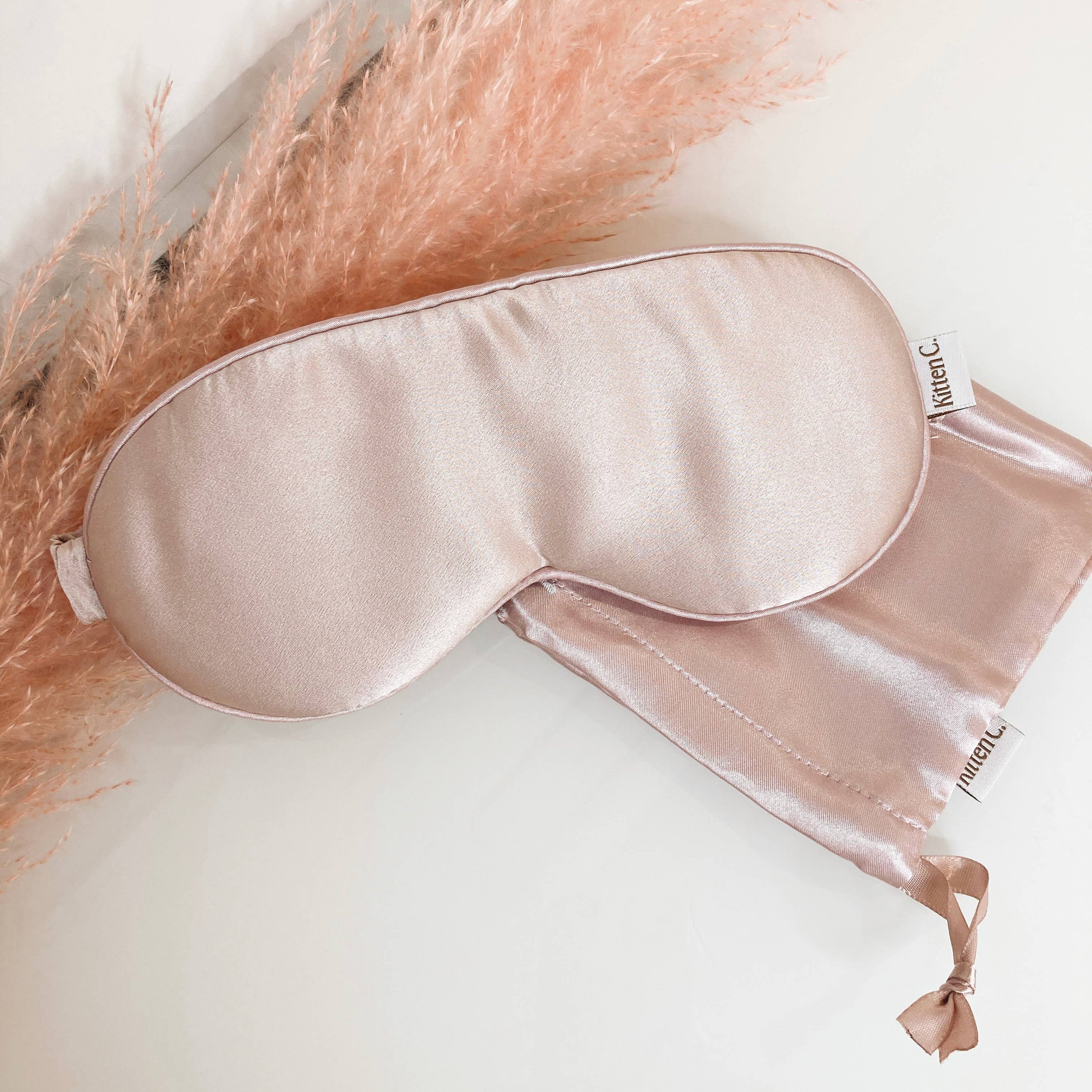 Kitten Claw Clips - Silk Sleep Mask - Light Rose