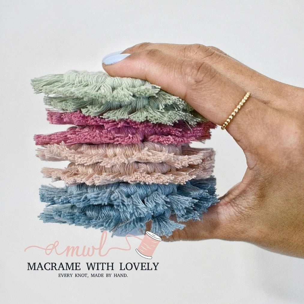 Macramé With Lovely - Sous-verres de voiture-3