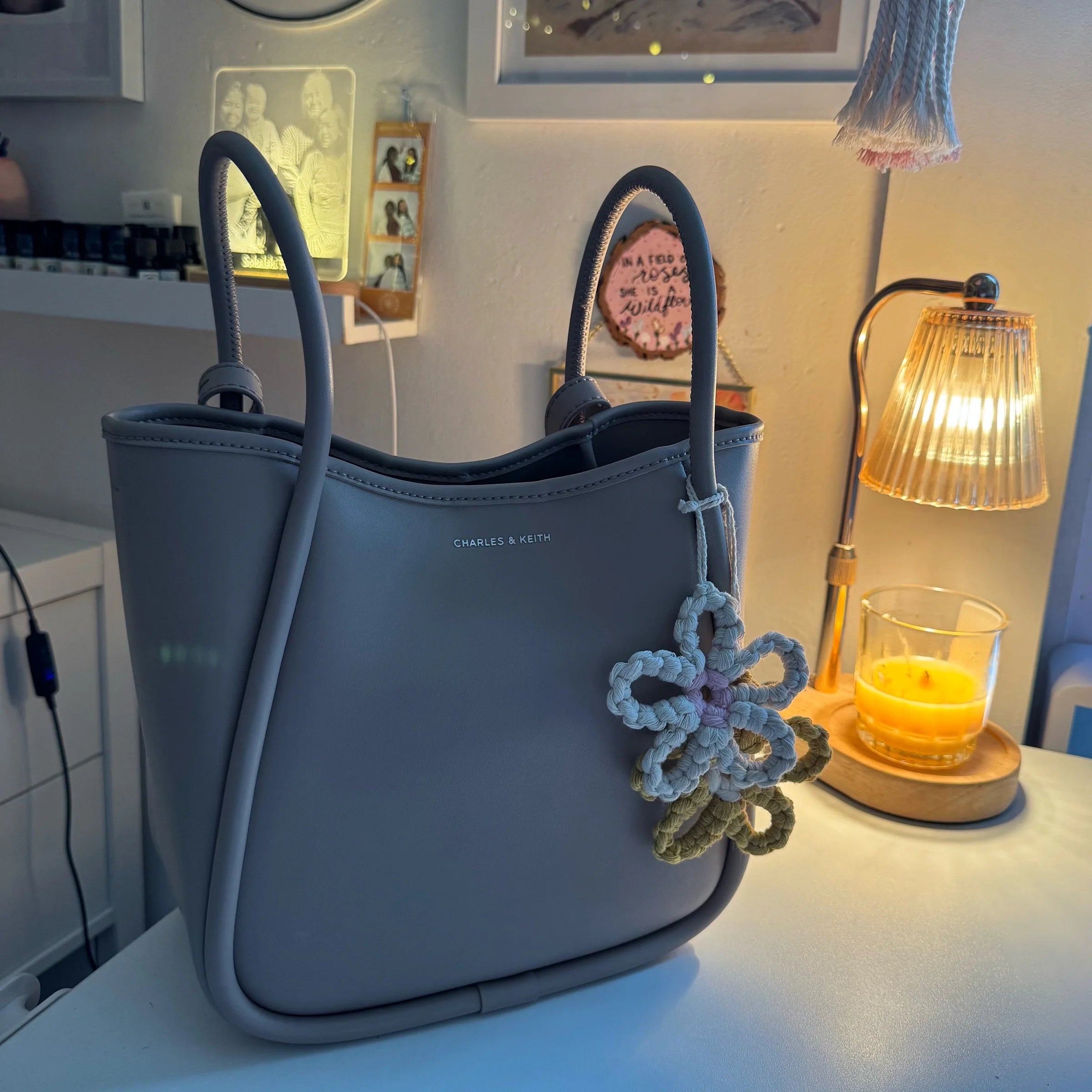 Macramé avec Lovely - Porte-clés de sac Bloom-3