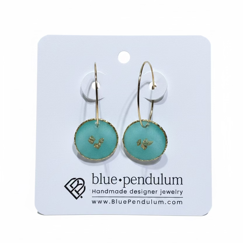Blue Pendulum - Boucles d'oreilles-8