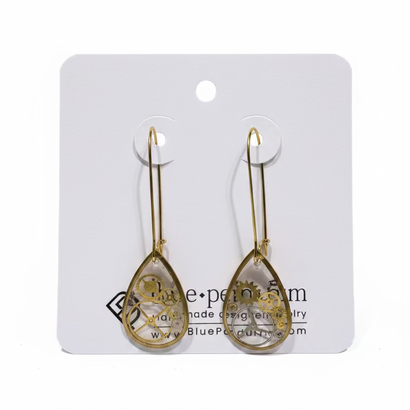 Blue Pendulum - Boucles d'oreilles-12