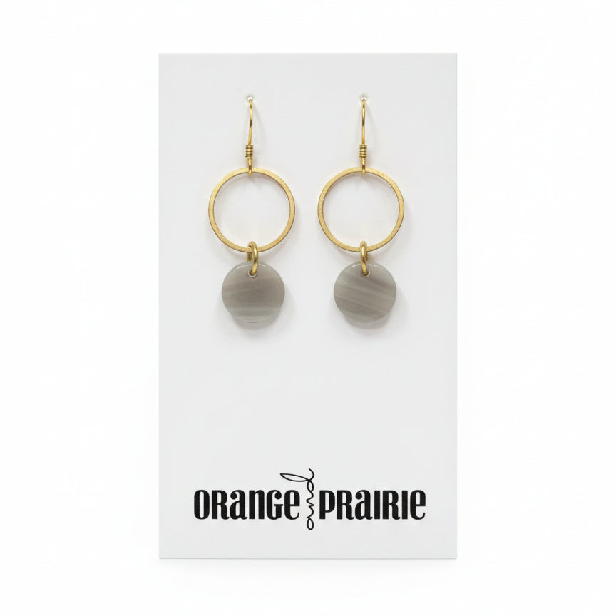 Orange and Prairie - Acrylic Resin Earrings