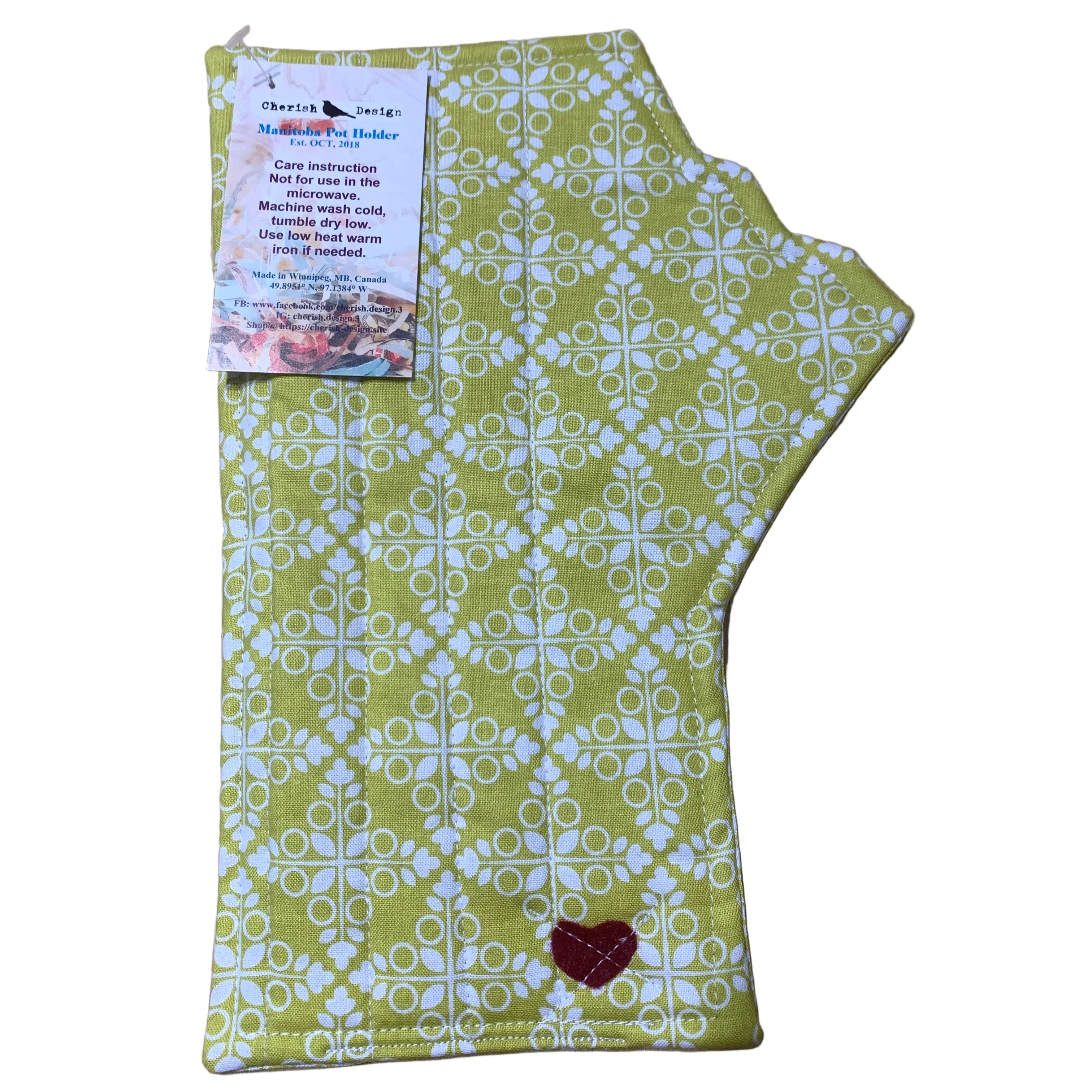 Cherish Design - Manitoba Pot Holder