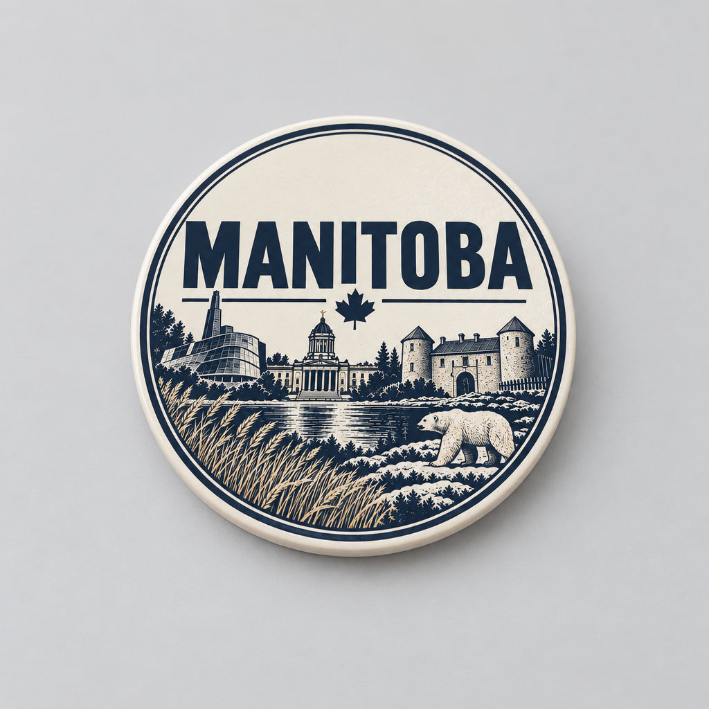 J.A.B Leatherworks - Sous-verres en céramique (Ronds)