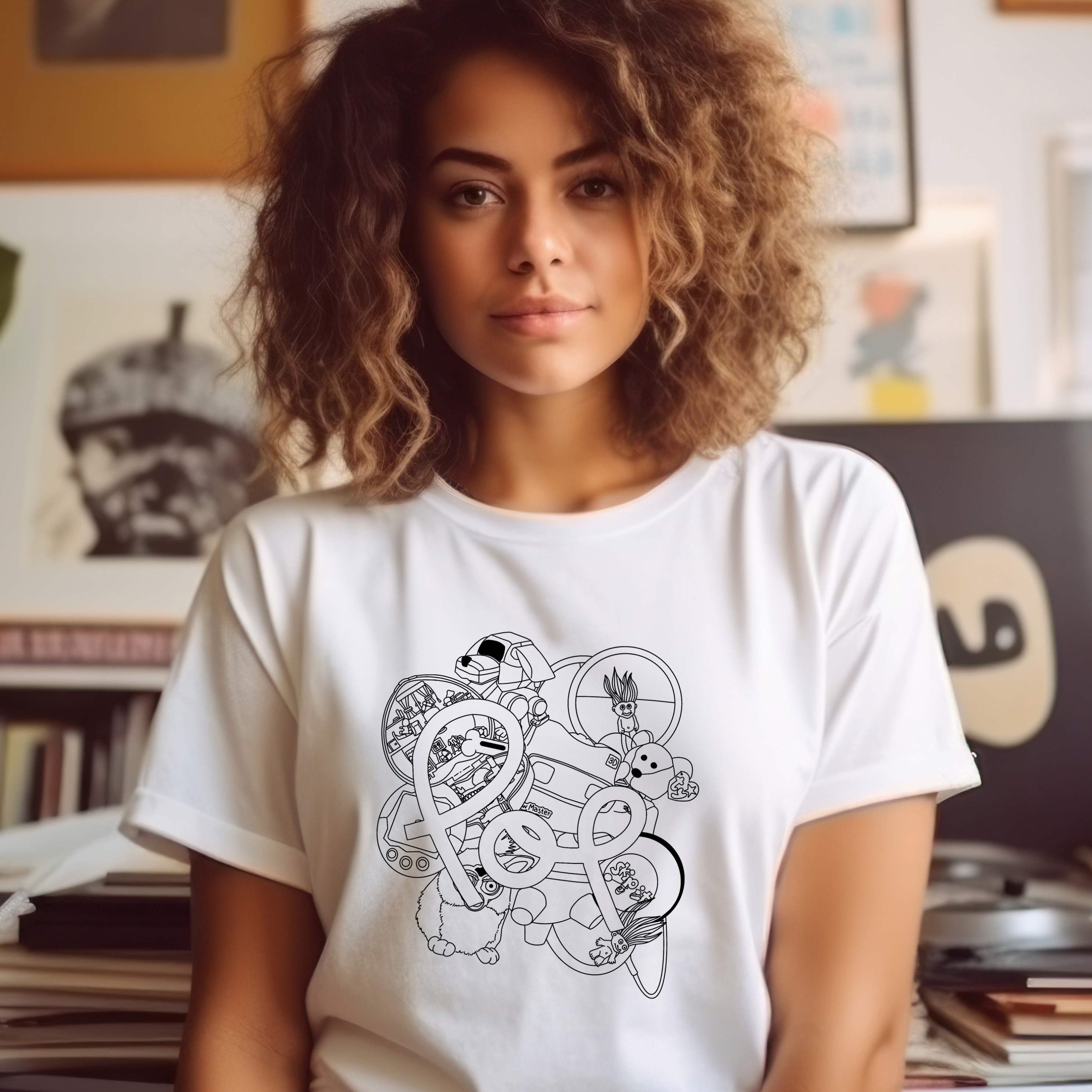 POP CoLab - Retro Toys Outline Tee