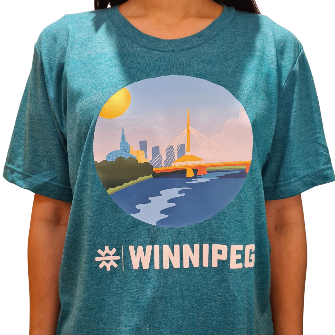 Tourism Winnipeg - AMG Unisex Skyline T-shirt-6