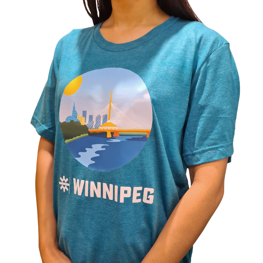 Tourism Winnipeg - AMG Unisex Skyline T-shirt-5