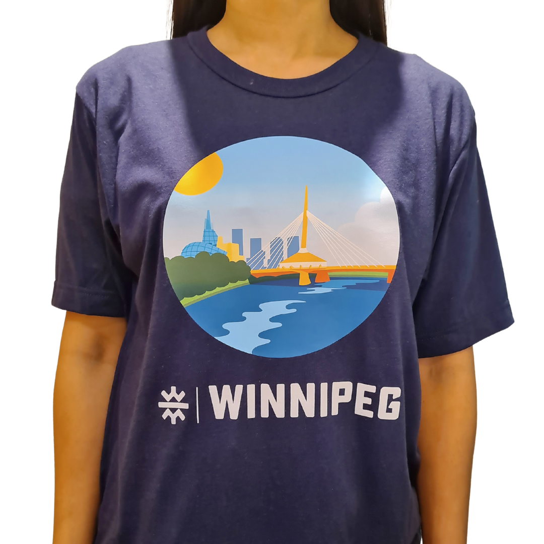 Tourism Winnipeg - AMG Unisex Skyline T-shirt-4