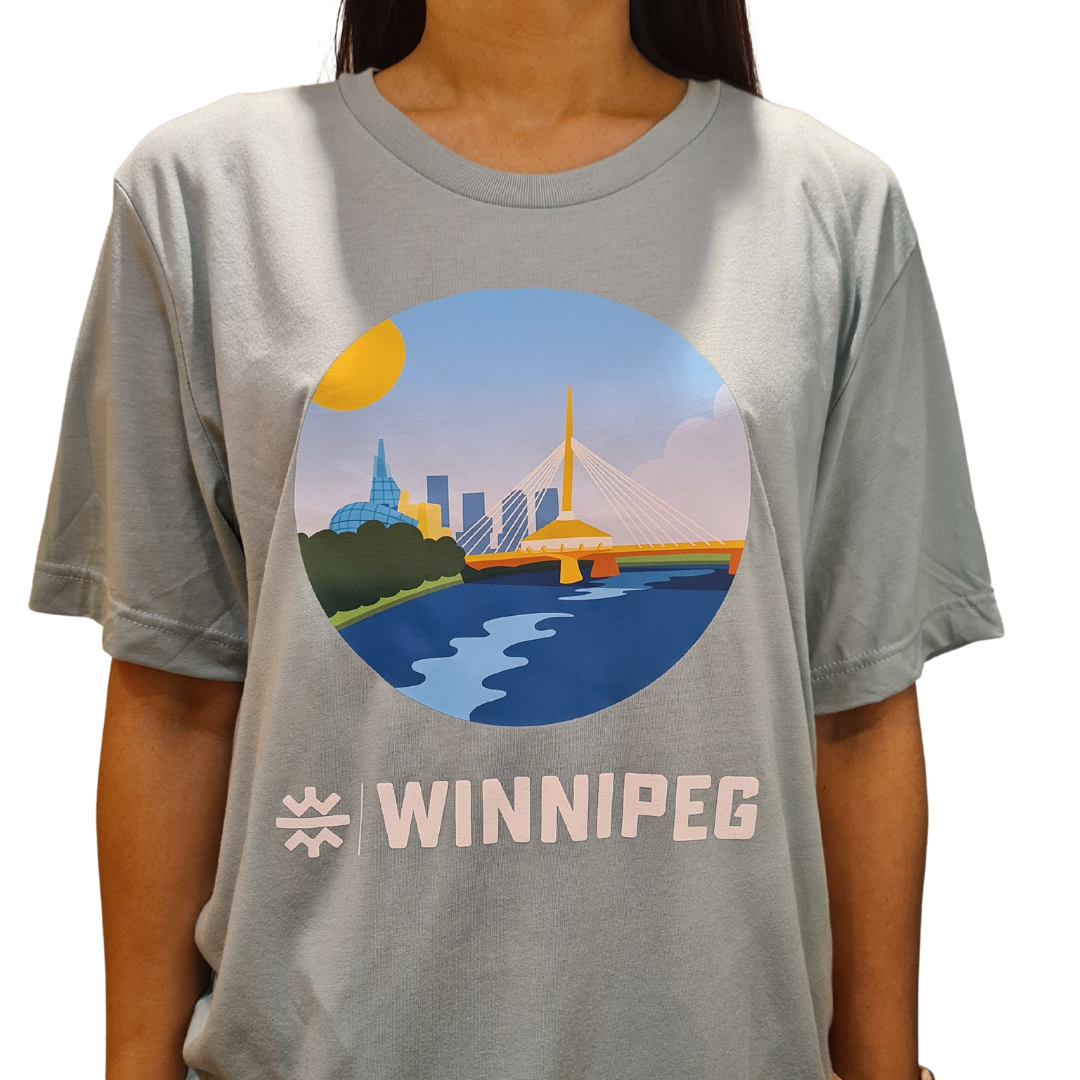 Tourism Winnipeg - AMG Unisex Skyline T-shirt-3