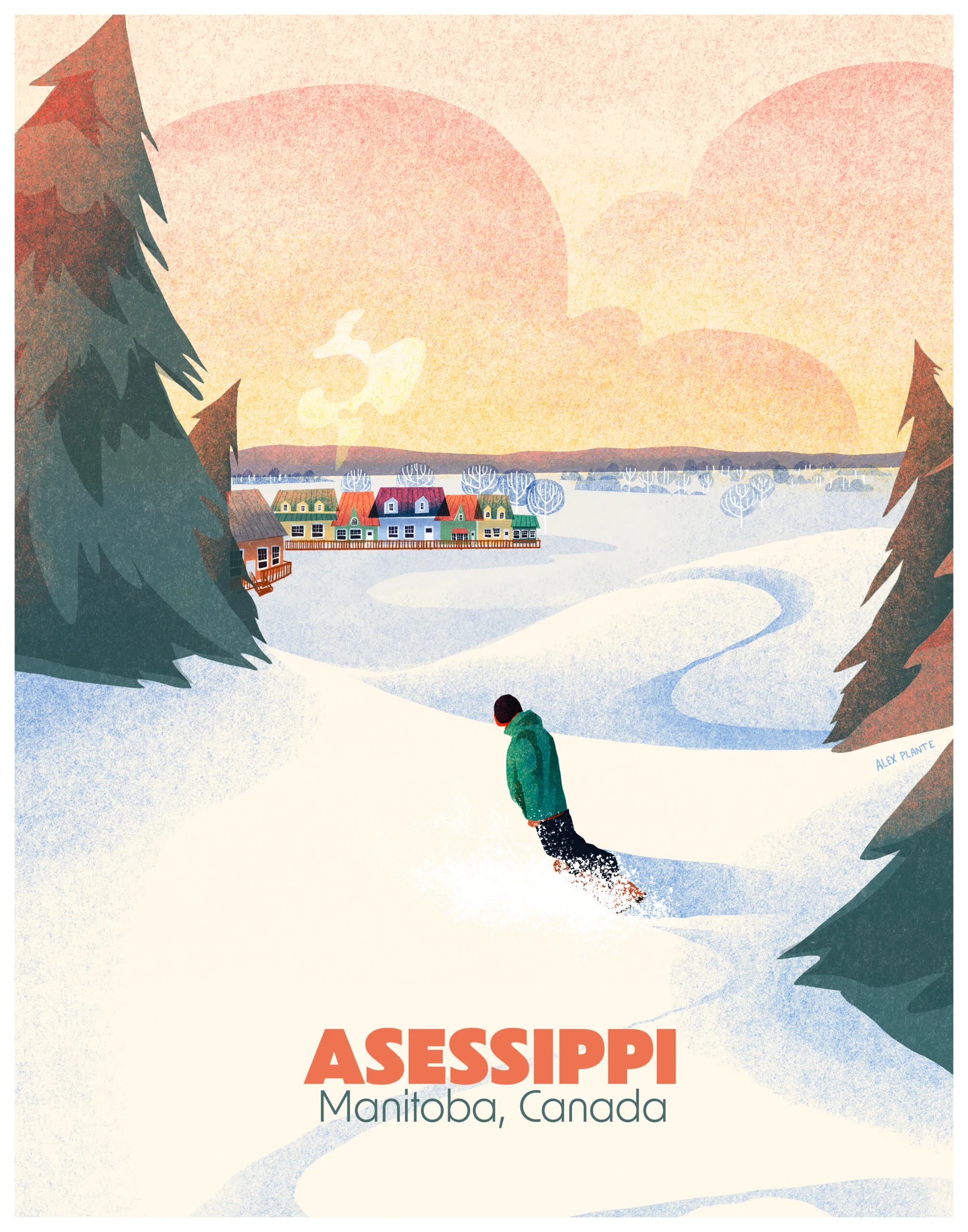 Alex Plante - Impression touristique vintage du Manitoba-14