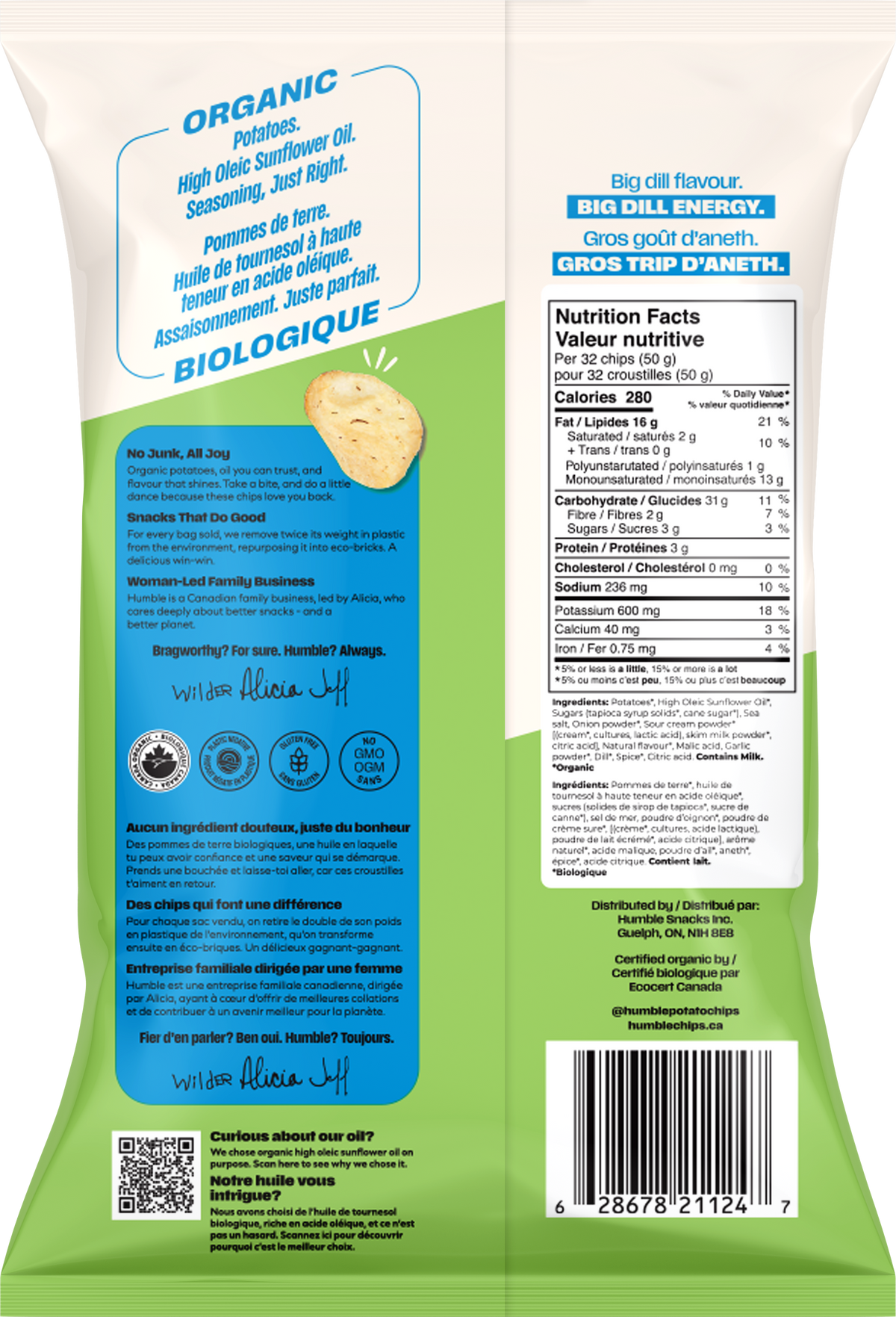 Humble Organic Potato Chips - Creamy Dill-2