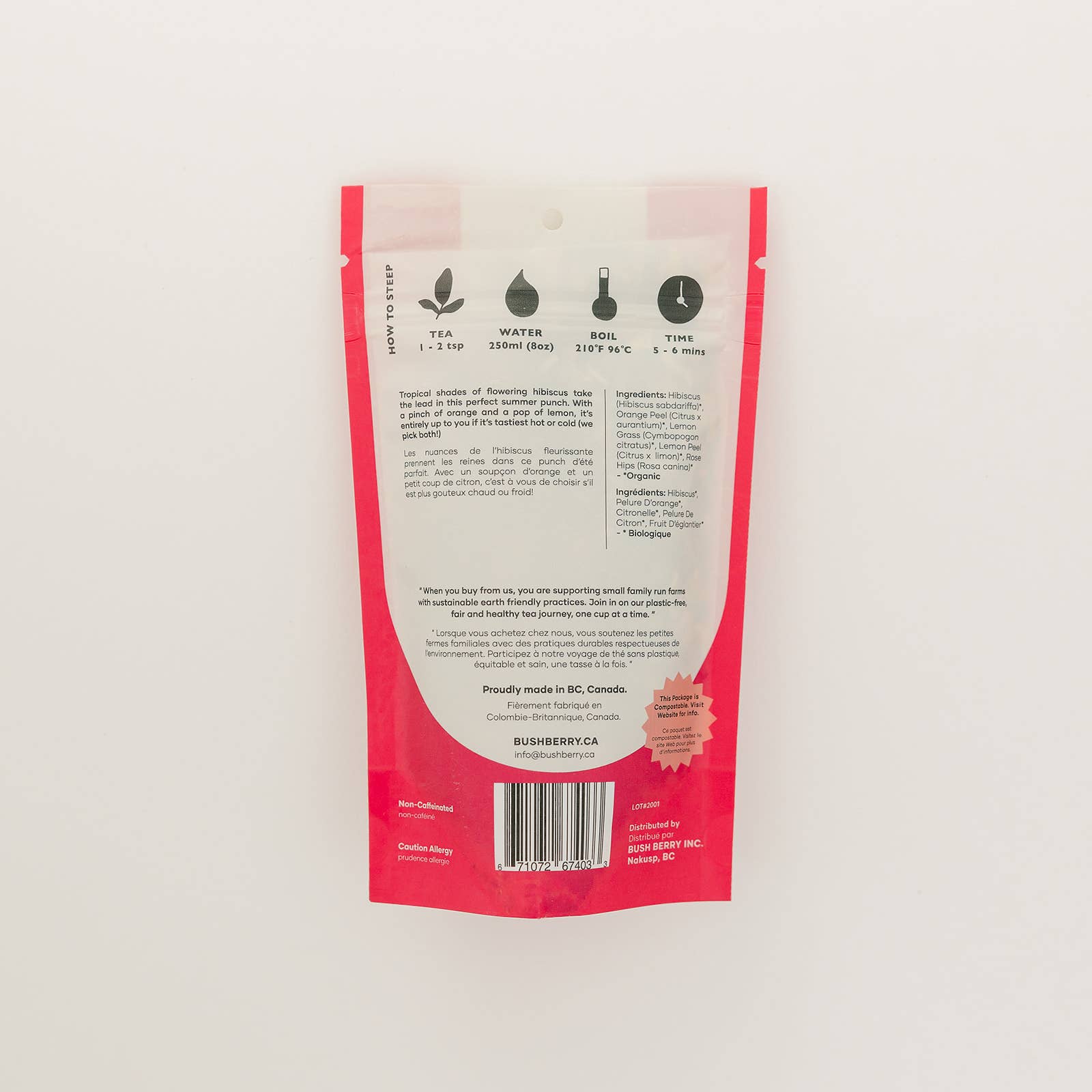 Bush Berry - Organic Hibiscus Punch Loose Leaf Tea-7