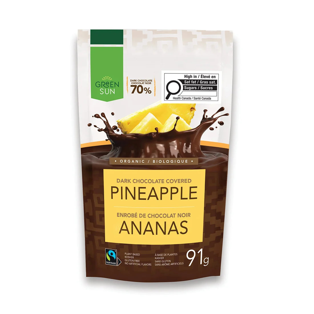 Green Sun - Organic Dark Chocolate Covered Pineapple-2
