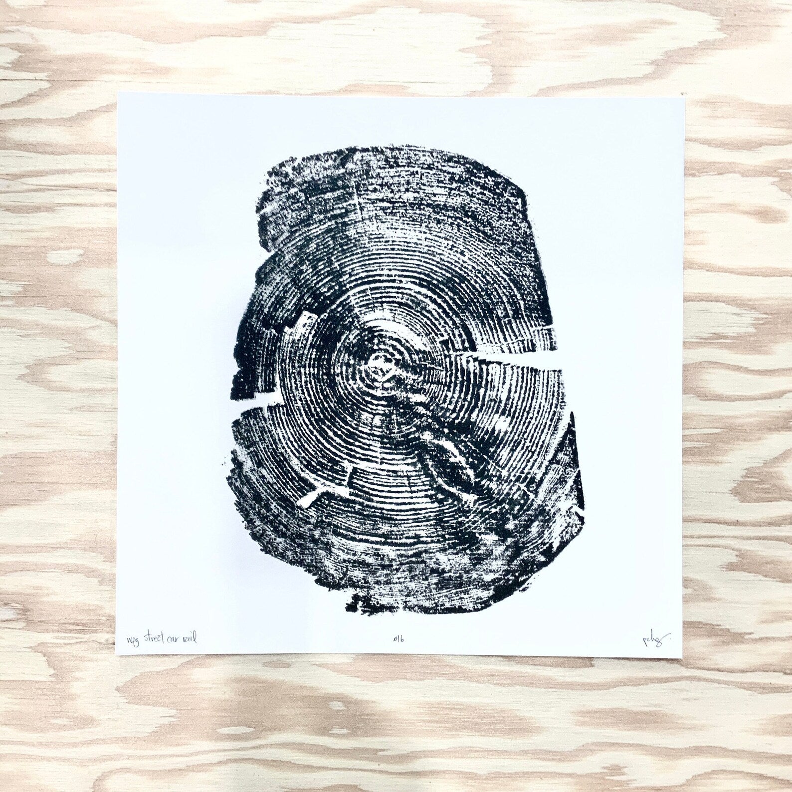 Nice Art People - Handprinted Tree Ring Prints (9 x 9)-6