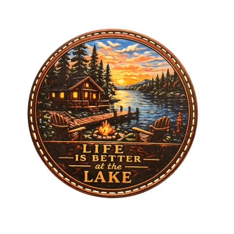 J.A.B Leatherworks - Sous-verres en céramique (Ronds)-6