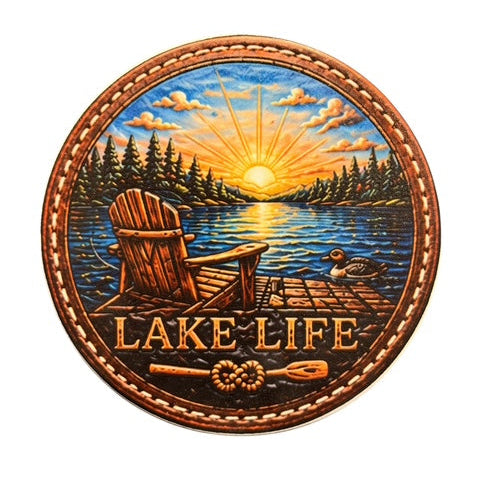 J.A.B Leatherworks - Sous-verres en céramique (Ronds)-4