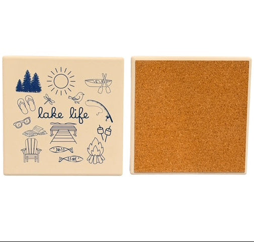 J.A.B Leatherworks - Sous-verres en céramique (Carrés)-4