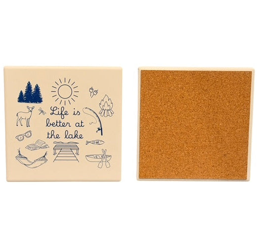 J.A.B Leatherworks - Sous-verres en céramique (Carrés)-5