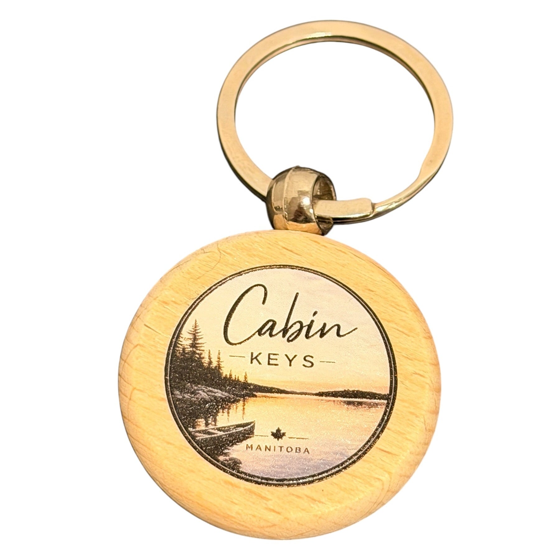 J.A.B. Leatherworks - Porte-clés (Cercle en bois)-6