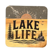 J.A.B Leatherworks - Sous-verres en bois/pierre