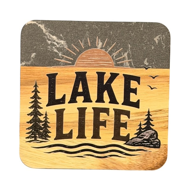 J.A.B Leatherworks - Wood/Stone Coasters