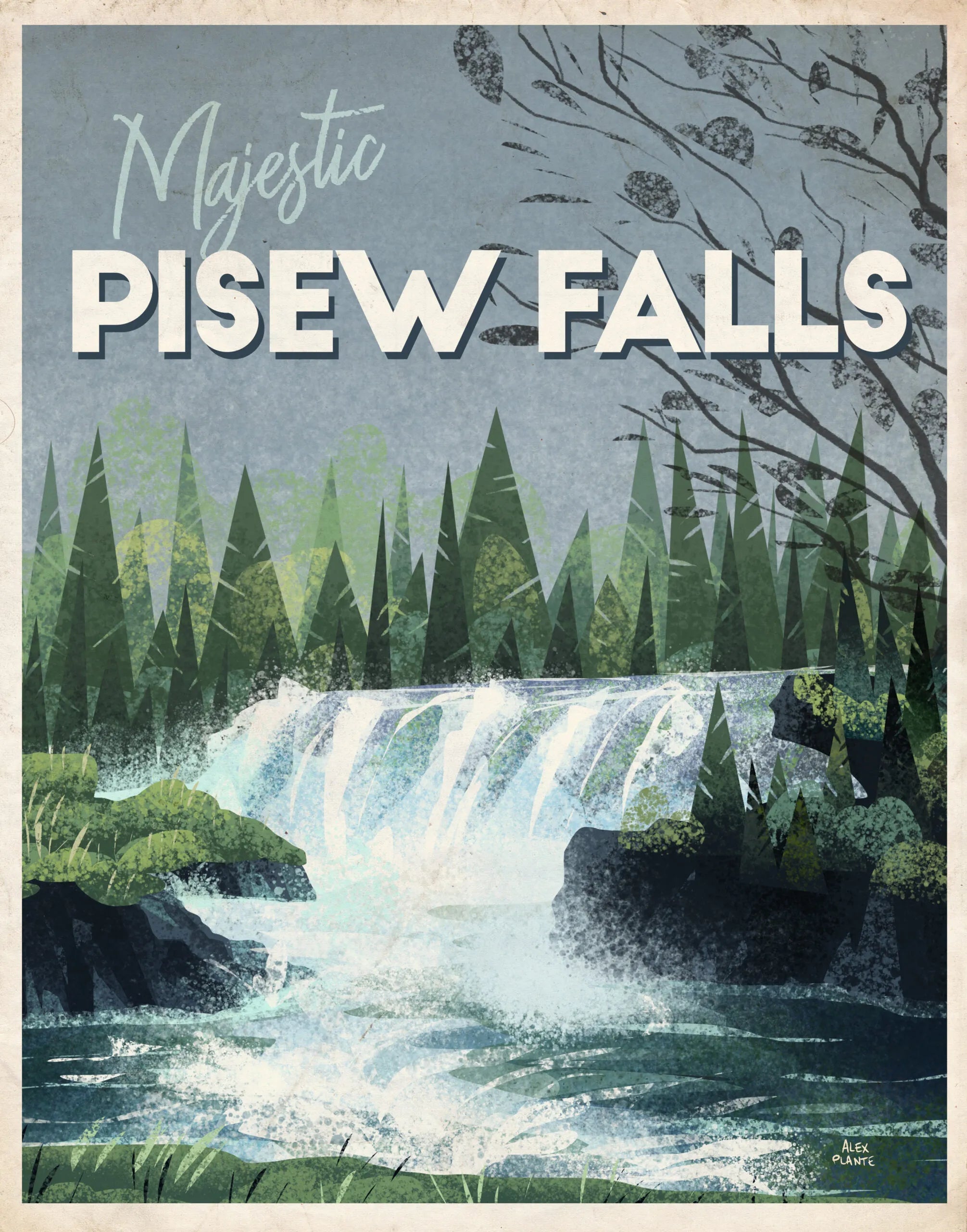 Alex Plante - Impression touristique vintage du Manitoba-6
