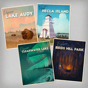 Alex Plante - Impression touristique vintage du Manitoba