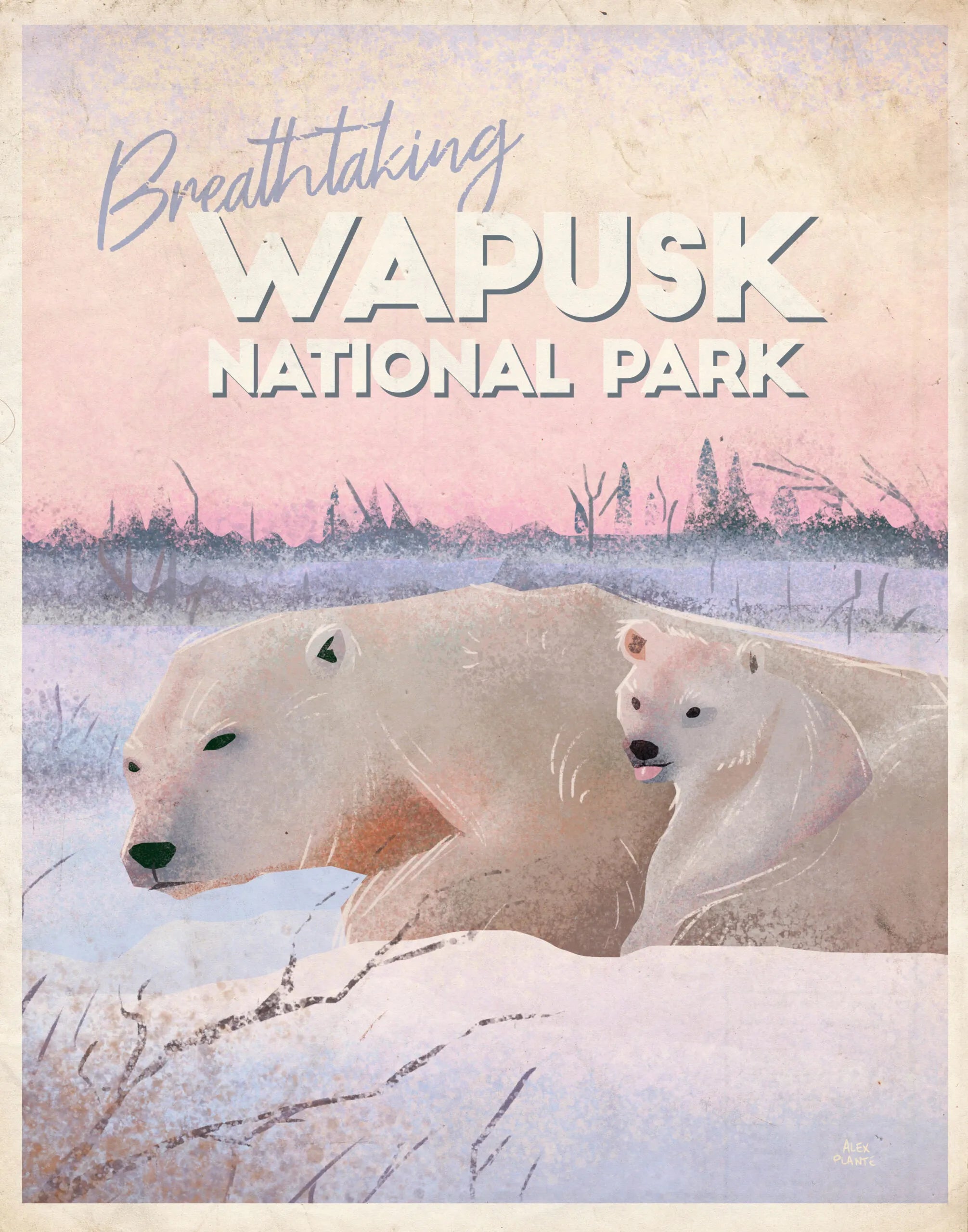 Alex Plante - Impression touristique vintage du Manitoba-5