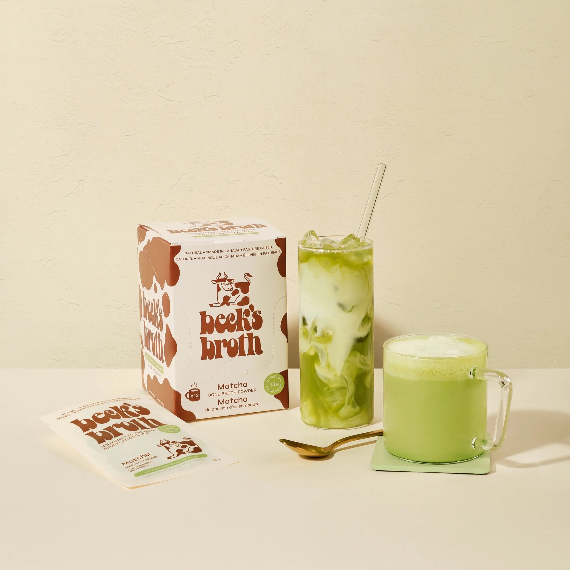 beck's broth - Protein Matcha Latte