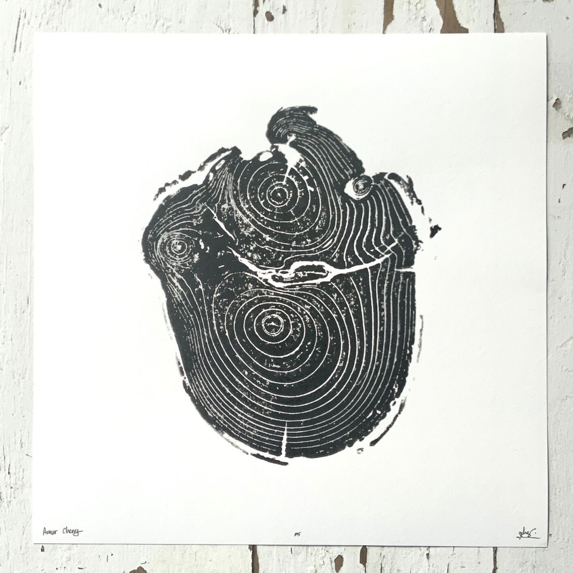 Nice Art People - Handprinted Tree Ring Prints (12 x 12)-3