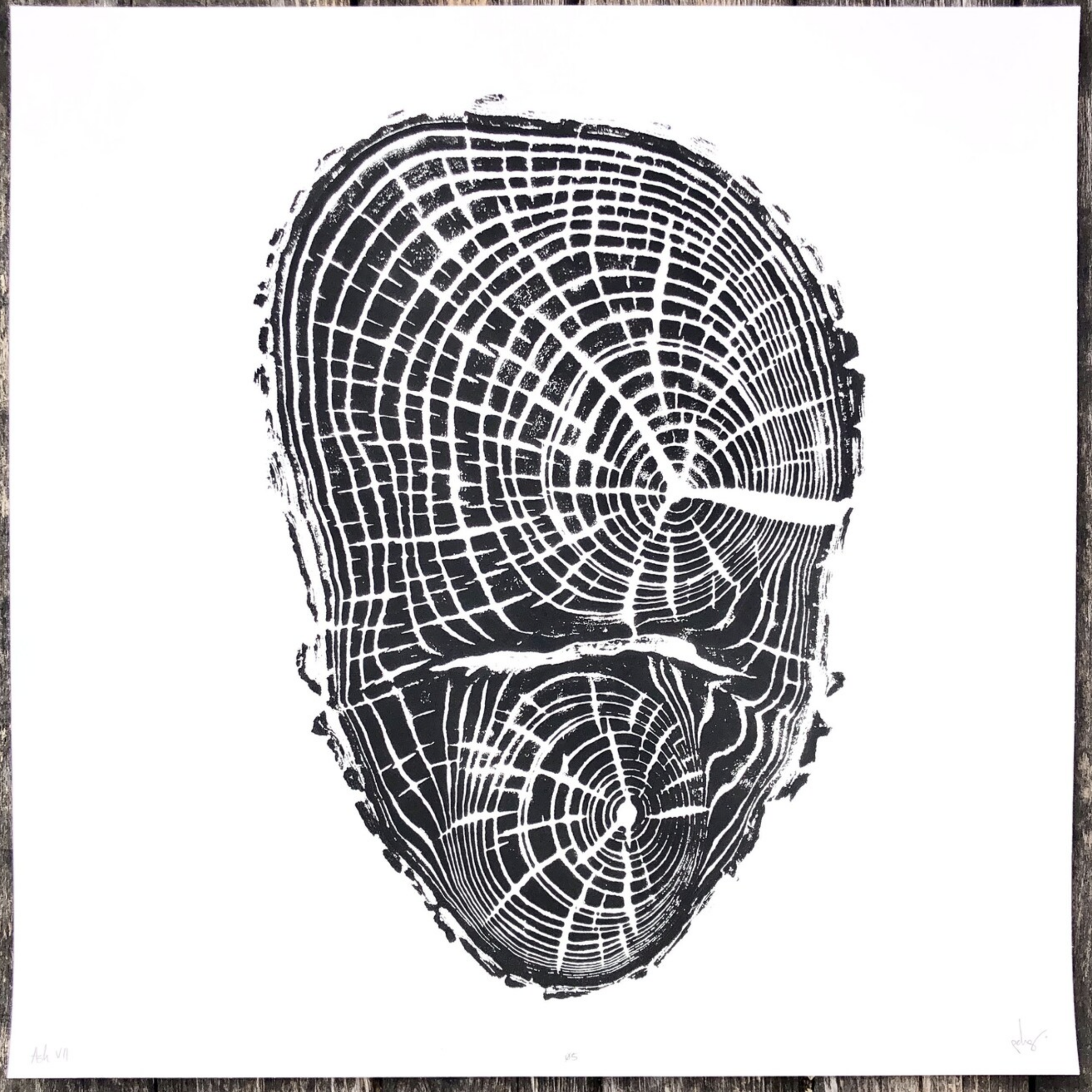 Nice Art People - Handprinted Tree Ring Prints (12 x 12)-5